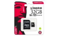 Kingston 32GB microSDHC - Class 10 - UHS-I (80MB/s) - Memory Card w/Adapter 