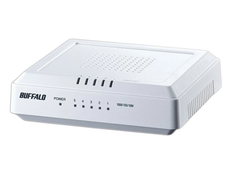 Buffalo (LSW3-GT-5EP/WH) - 5-Port Gigabit Switching Hub