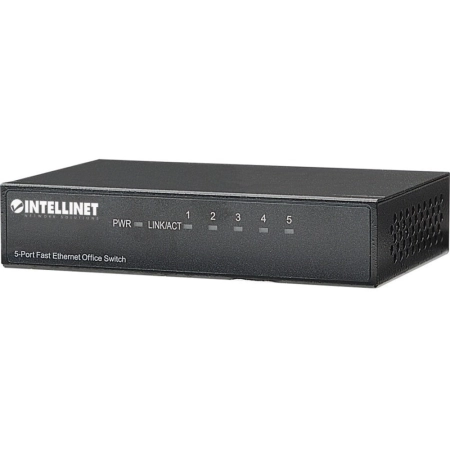 Intellinet - 5-Port Fast Ethernet Switch - Black